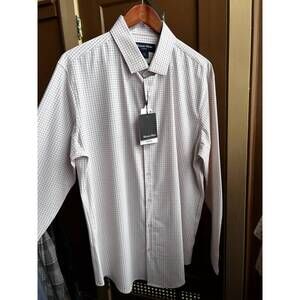 NEW MIZZEN + MAIN men's leeward dress shirt in white